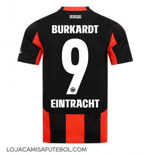Camisa de Futebol Eintracht Frankfurt Jonathan Burkardt #9 Equipamento Principal 2025-26 Manga Curta